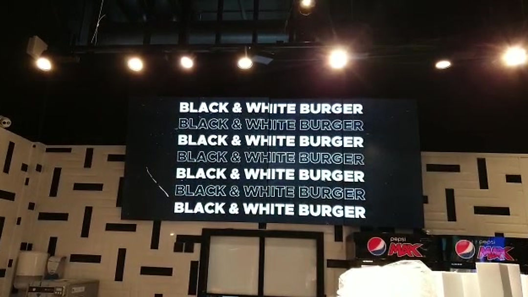 Vidéo Wall Black & White Burger